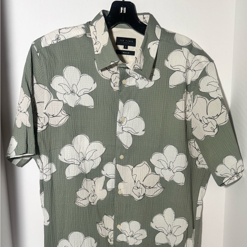 Ted Baker Green Floral Men's Shirt